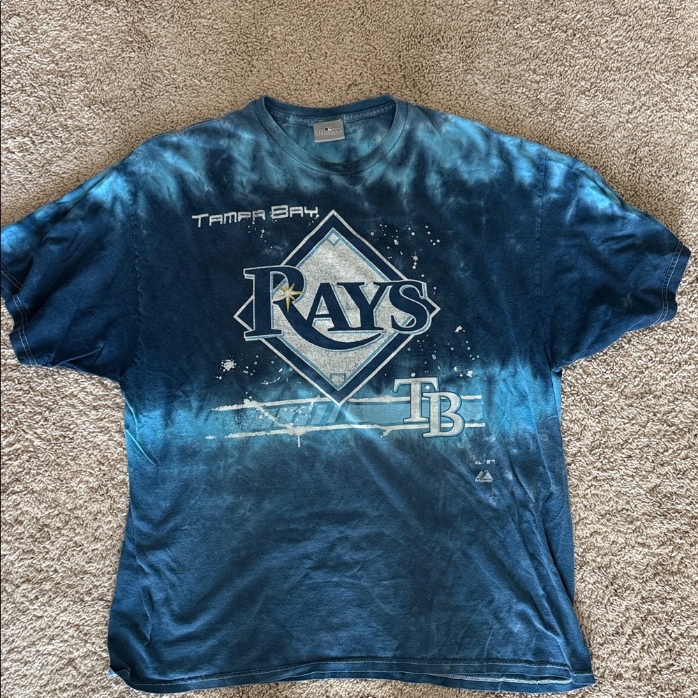 Tampa Bay Rays Blue Tie-Dye T-Shirt